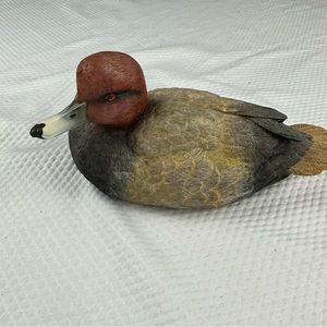 Red head duck resin figure by herco